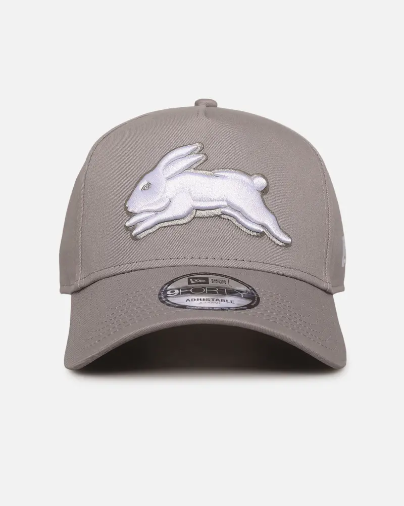 New Era South Sydney Rabbitohs 'Nrl Grey & White' 9Forty A-Frame Snapback Gray 1