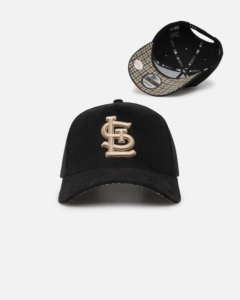 New Era St Louis Cardinals 'Black Cord Plaid Uv' 9Forty A-Frame Snapback Black/Plaid 1