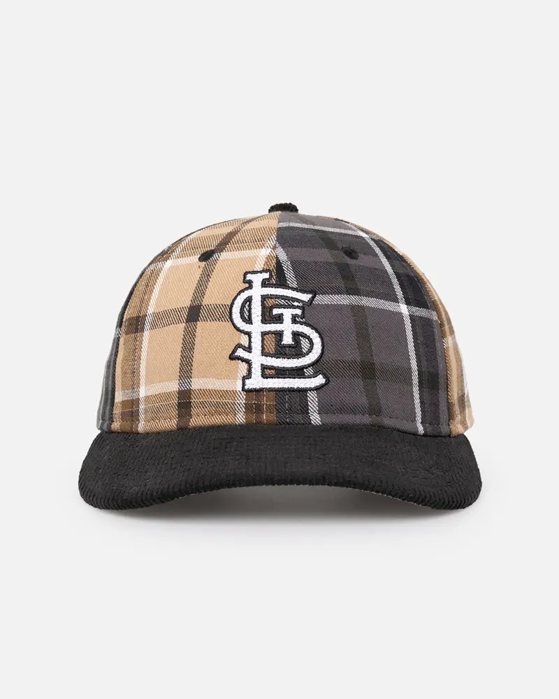 New Era St Louis Cardinals 'Multi Panel Plaid' 9Fifty High Crown Strapback Plaid 1