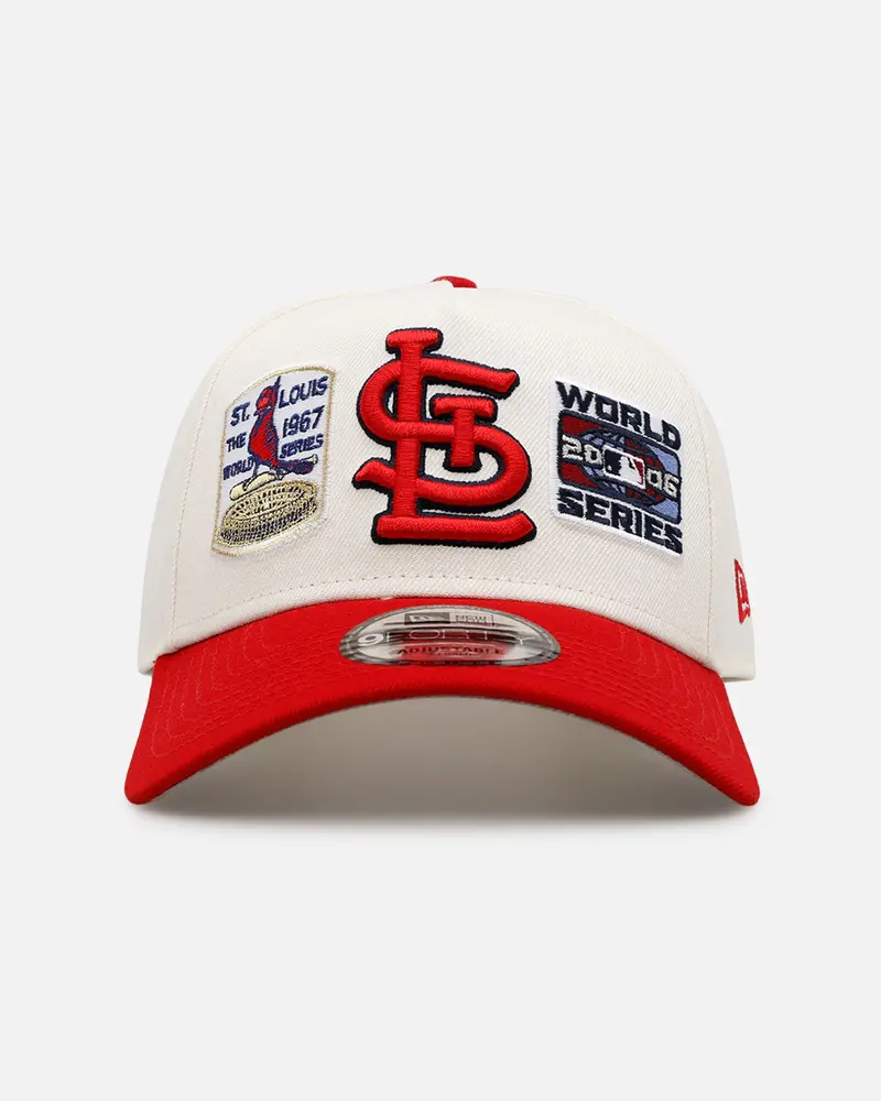 New Era St. Louis Cardinals 'World Series Logo' 9Forty A-Frame Snapback Chrome 1