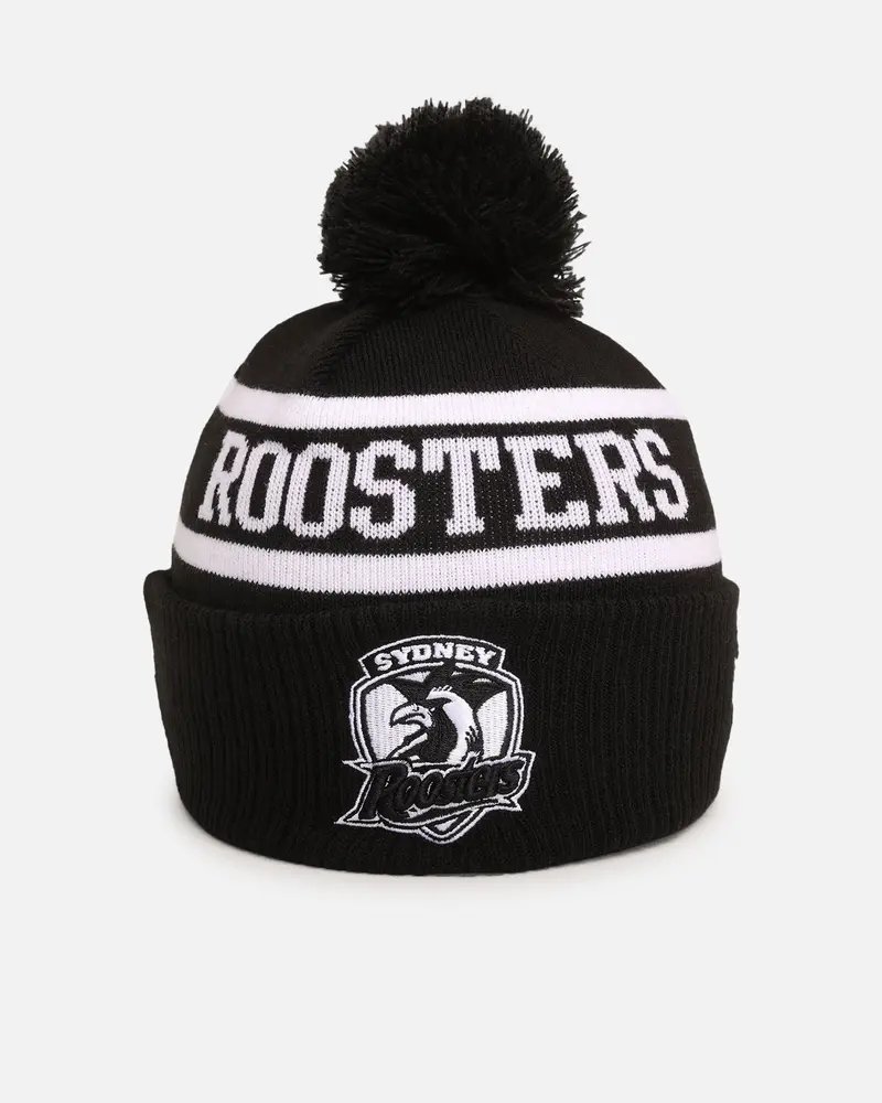 New Era Sydney Roosters 'Nrl Black White Beanies' Knitted Beanie Black 1