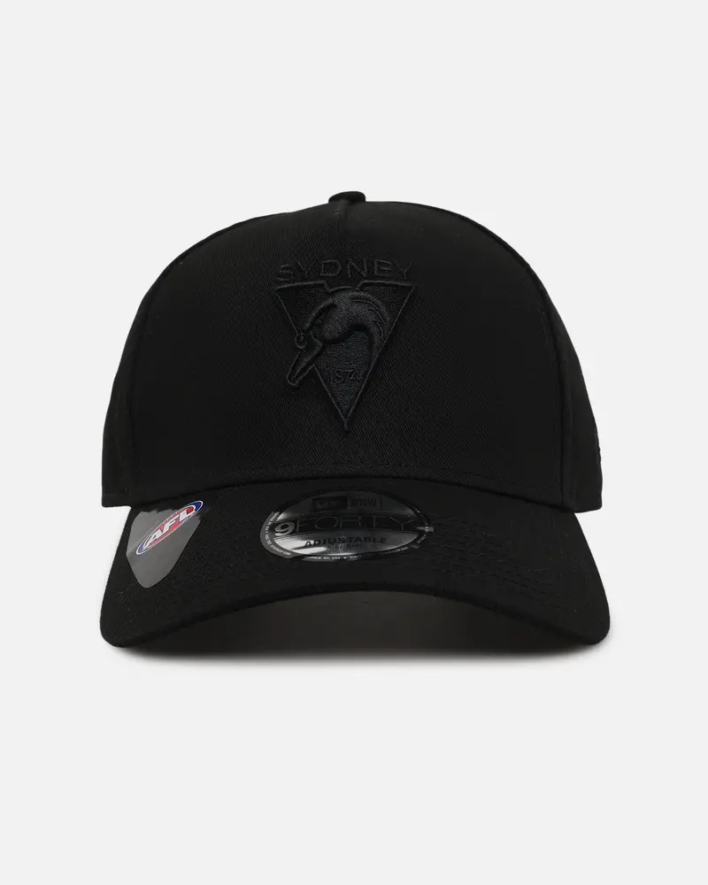 New Era Sydney Swans 'Triple Black' 9Forty A-Frame Snapback Black 1