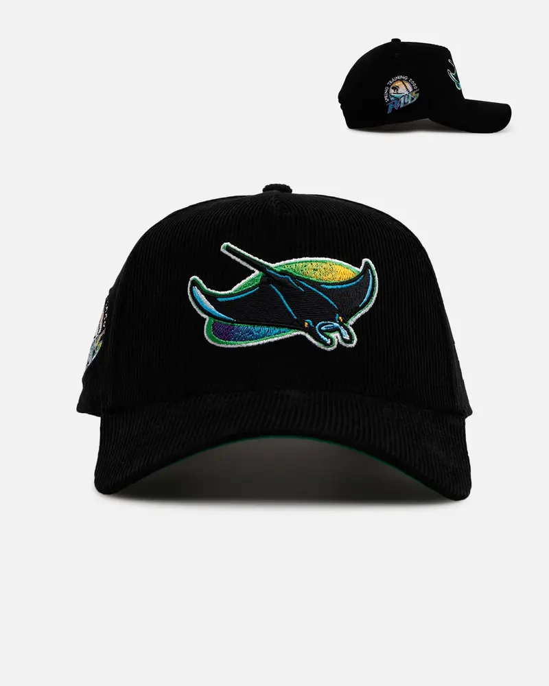 New Era Tampa Bay Rays 'Black Cord' 9Forty A-Frame Corduroy Snapback Black 1