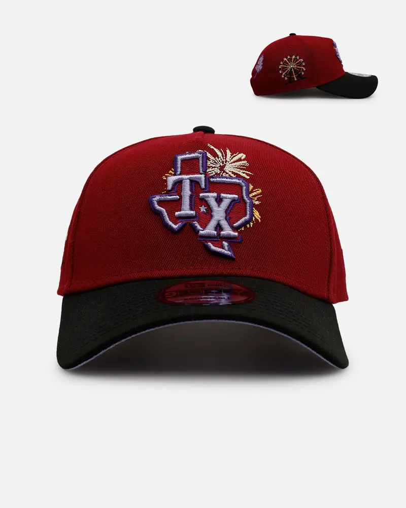 New Era Texas Rangers 'Carnival' 9Forty A-Frame Snapback Cardinal 1
