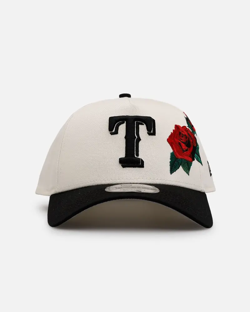 New Era Texas Rangers 'Chrome Black Roses' 9Forty A-Frame Snapback Chrome/Black 1