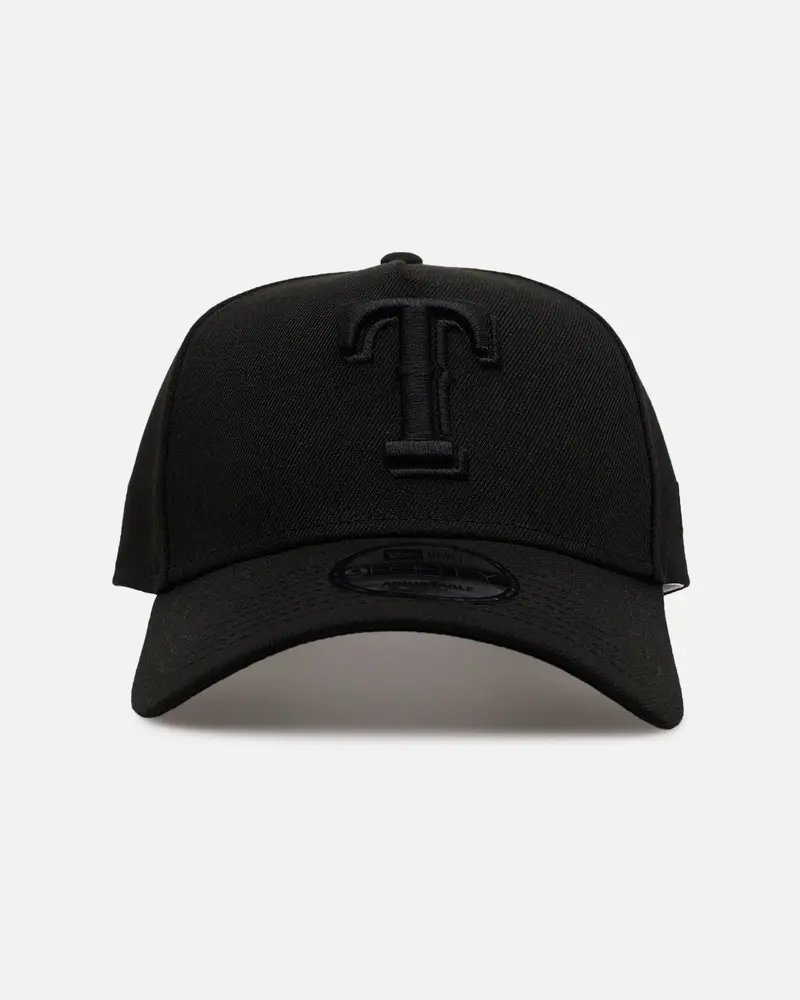 New Era Texas Rangers 'Easy Black' 9Forty A-Frame Snapback Black/Black 1