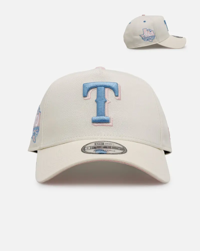 New Era Texas Rangers 'Pastel' 9Forty A-Frame Snapback Chrome White 1