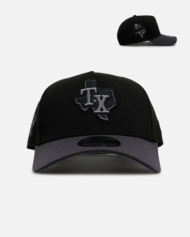 New Era Texas Rangers 'Stealth' 9Forty A-Frame Snapback Black/Charcoal 1