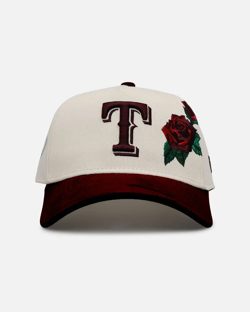 New Era Texas Rangers 'Velvet Roses' 9Forty A-Frame Snapback Chrome 1