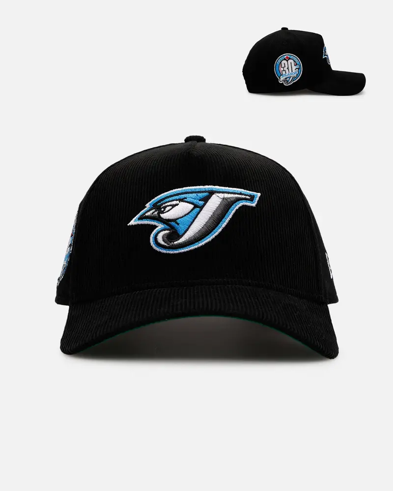 New Era Toronto Blue Jays 'Black Cord' 9Forty A-Frame Corduroy Snapback Black 1