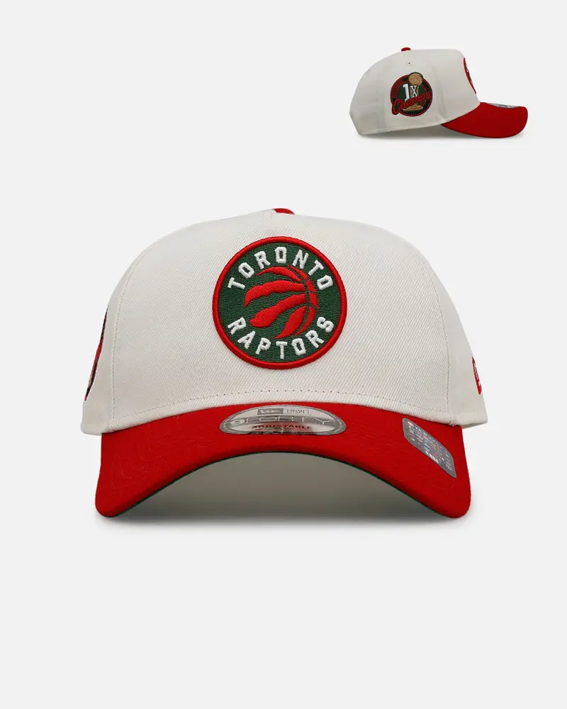New Era Toronto Raptors 'Strawberry' 9Forty A-Frame Snapback Chrome/Red 1