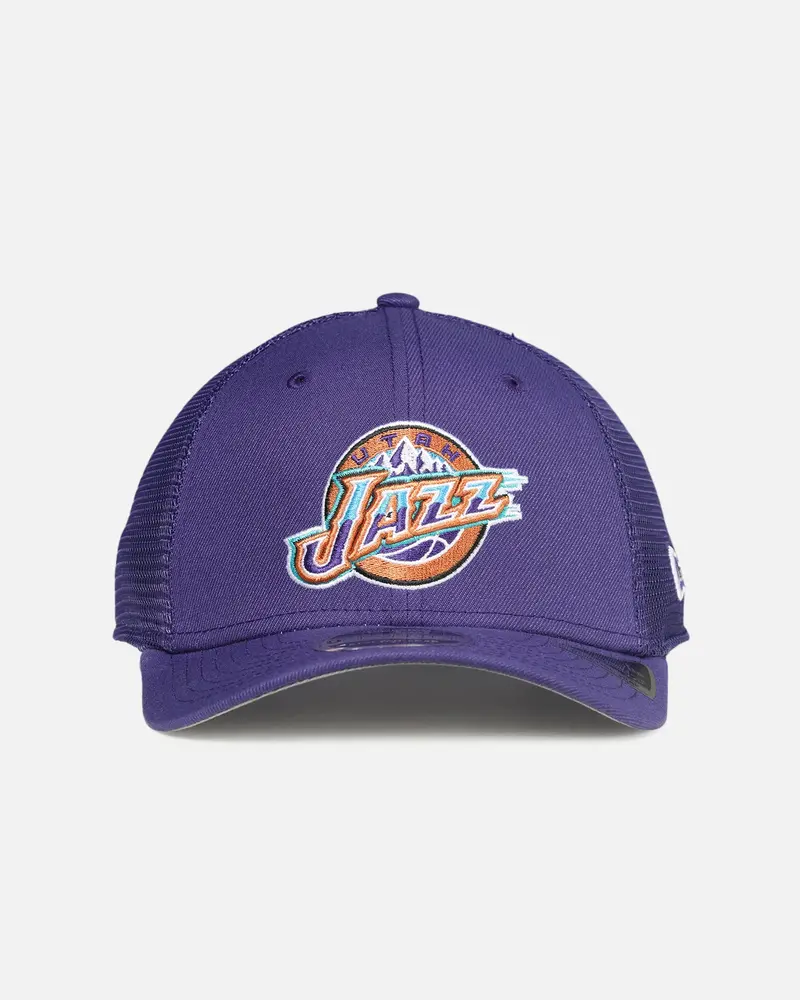 New Era Utah Jazz 'Hwc' 9Seventy Trucker Stretch Snapback Dark Purple 1
