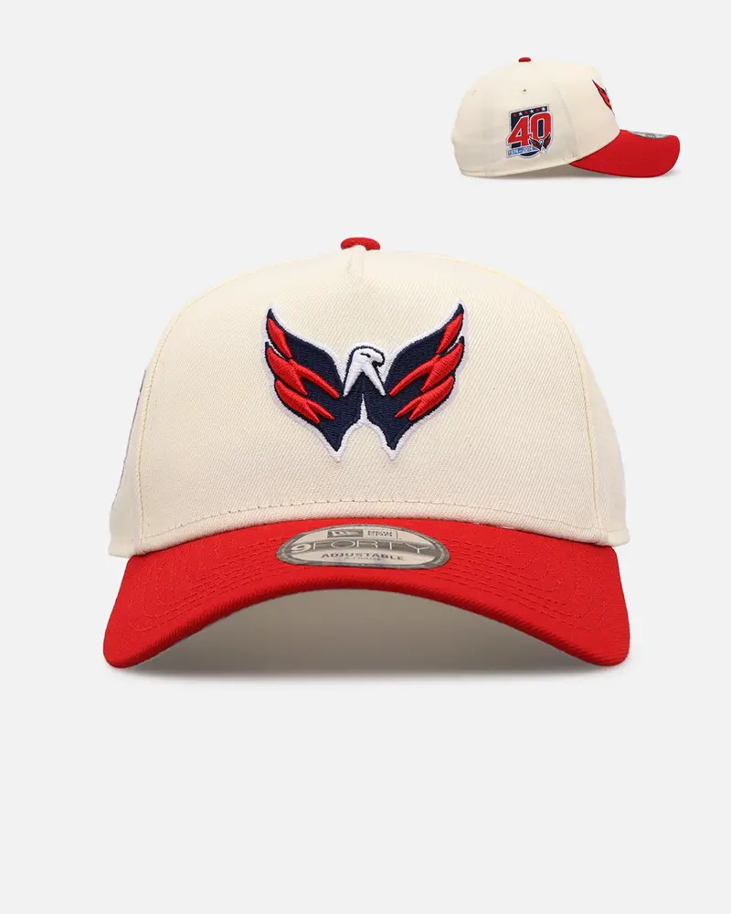 New Era Washington Capitals 'Team Color Visor' 9Forty A-Frame Snapback Chrome/Official Team Color 1