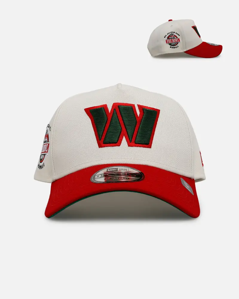 New Era Washington Commanders 'Strawberry' 9Forty A-Frame Snapback Chrome/Red 1