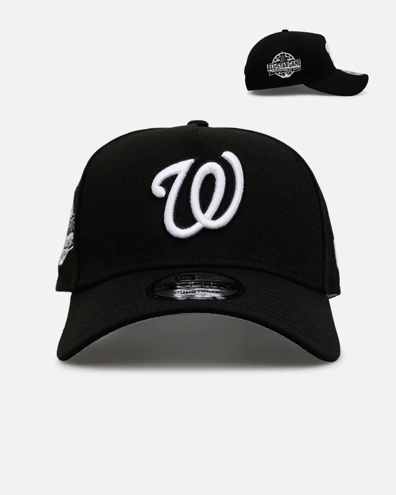 New Era Washington Nationals 'Black And White' 9Forty A-Frame Snapback Black/White 1