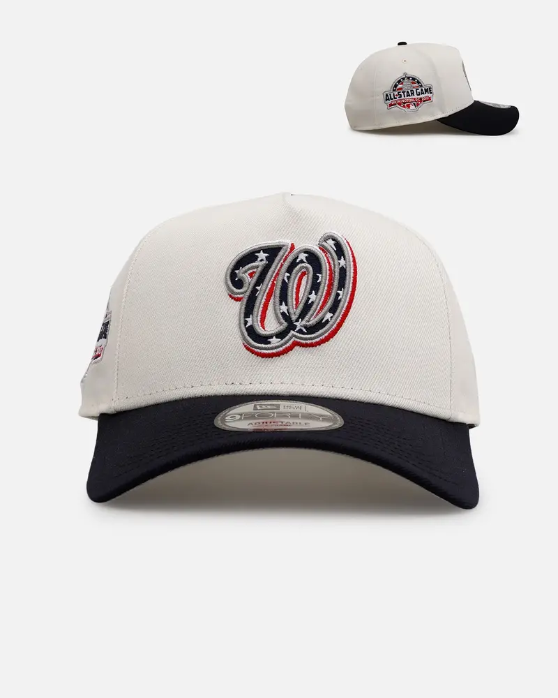 New Era Washington Nationals 'Team Color Visor' 9Forty A-Frame Snapback Chrome/Official Team Color 1