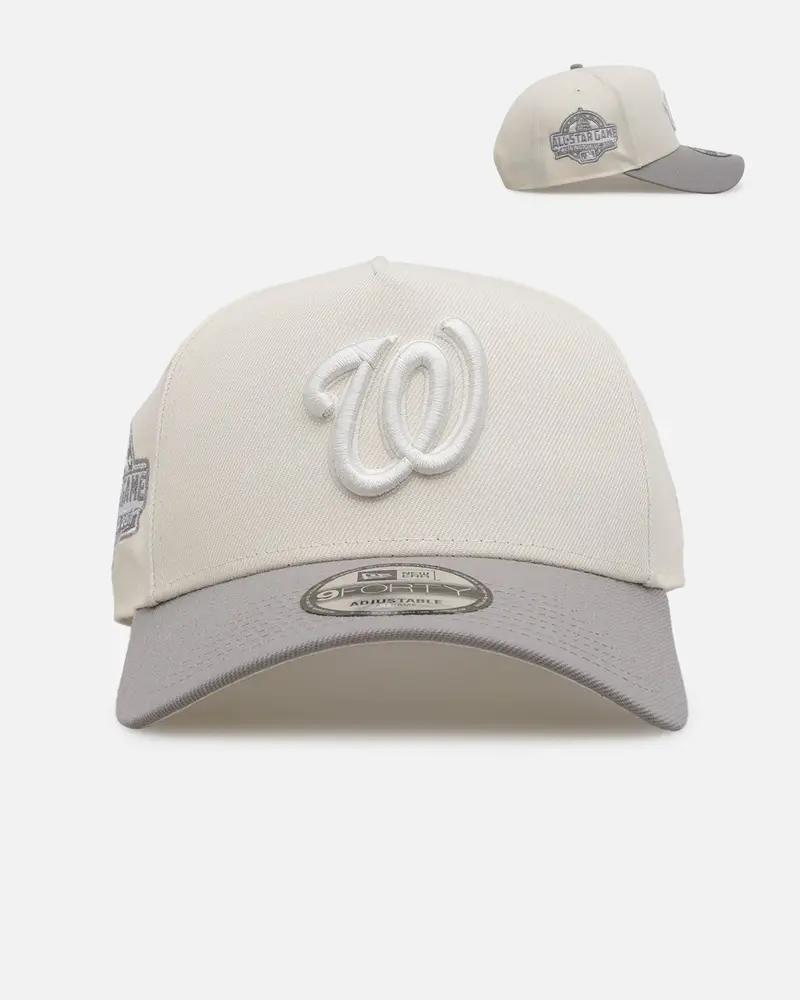 New Era Washington Nationals 'Too Clean' 9Forty A-Frame Snapback Chrome 1