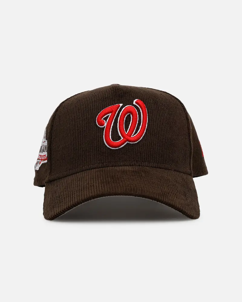 New Era Washington Nationals 'Walnut Cord' 9Forty A-Frame Corduroy Snapback Walnut 1