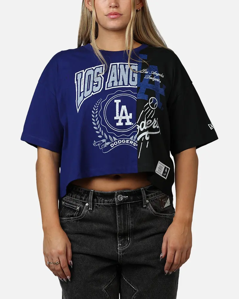 New Era Women's Los Angeles Dodgers Team Split T-Shirt Blue/Black 1