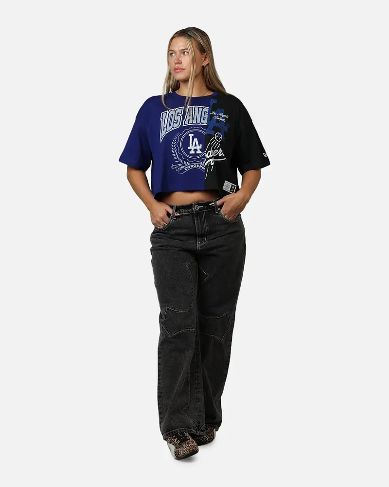 New Era Women's Los Angeles Dodgers Team Split T-Shirt Blue/Black 3