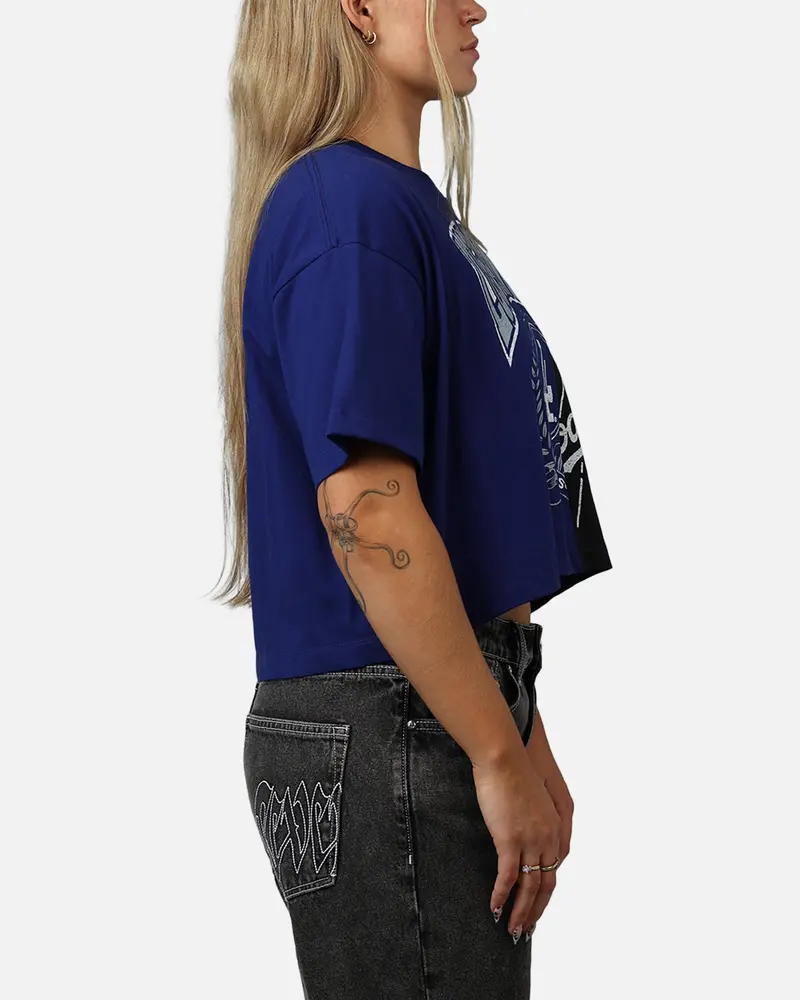 New Era Women's Los Angeles Dodgers Team Split T-Shirt Blue/Black 4