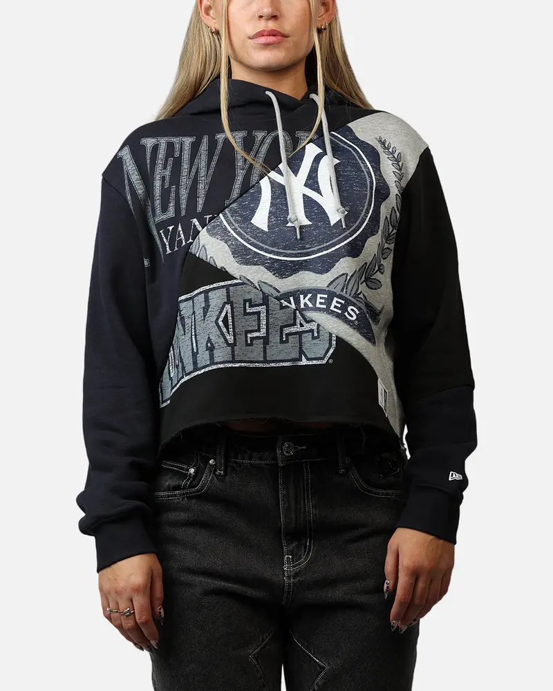 New Era Women's New York Yankees Team Split Hoodie Navy/Grey 1