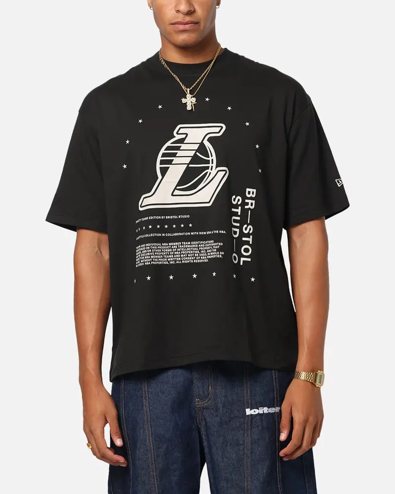 New Era X Bristol Studio Los Angeles Lakers 'Teams Edition' T-Shirt Black 1