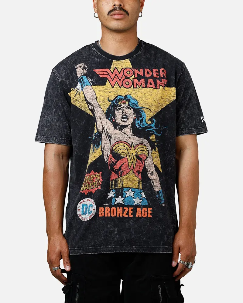 New Era X Dc Wonder Women T-Shirt Washed Black 1