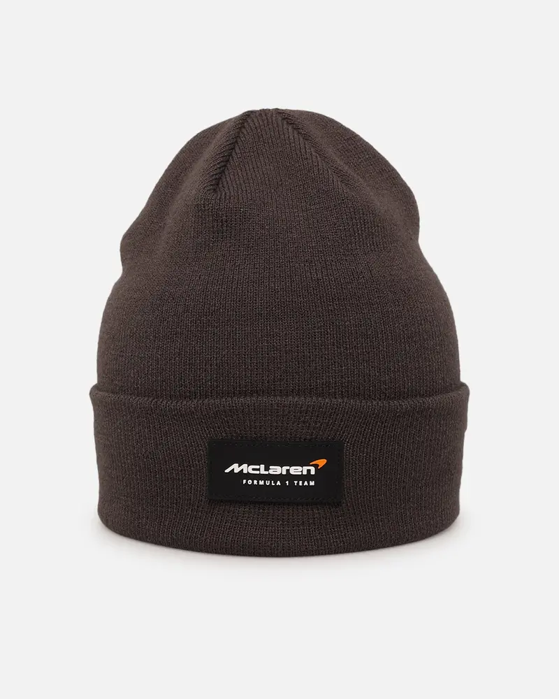 New Era X Mclaren Essential Cuff Knit Beanie Dark Grey 1