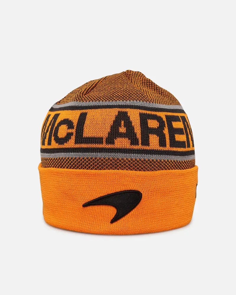 New Era X Mclaren Team Cuff Knit Beanie Medium Orange 1