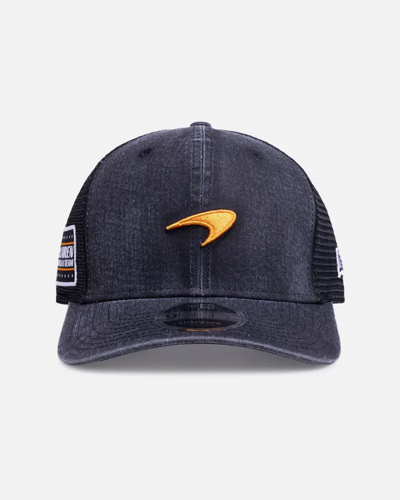 New Era X Mclaren 'Washed' 9Fifty Trucker Snapback Black 1