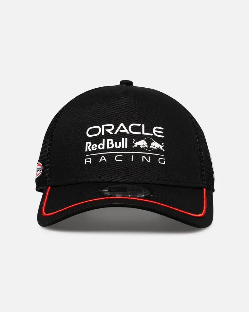 New Era X Redbull Racing F1 Patch 9Forty A-Frame Trucker Snapback Black 1