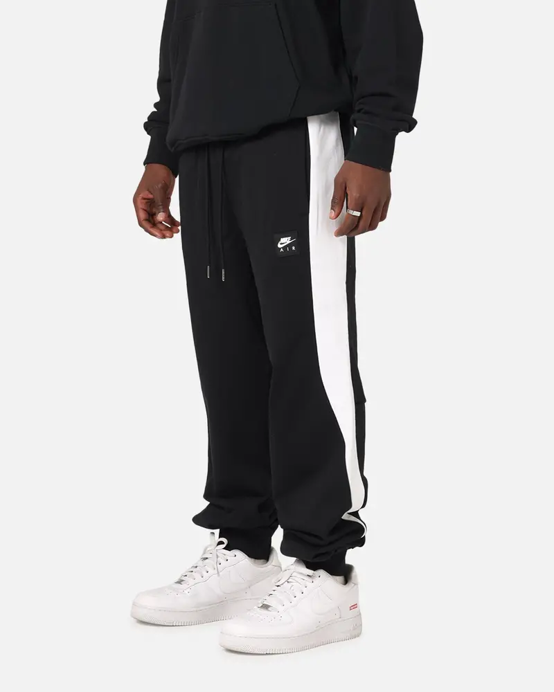 Nike Air Fleece Joggers Black/White/Black 1