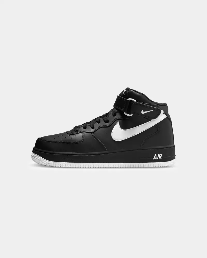 Nike Air Force 1 Mid '07 "Black White" Black/White/Black 1