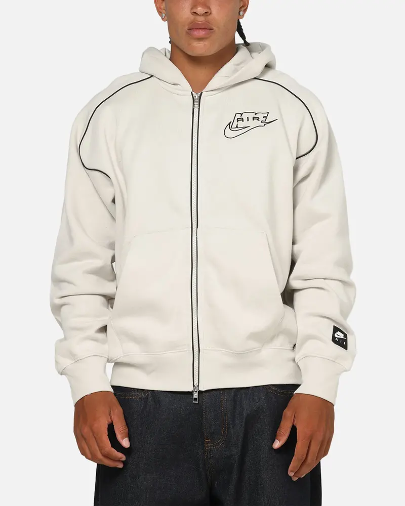 Nike Air Full-Zip Fleece Hoodie Light Bone/Black 1