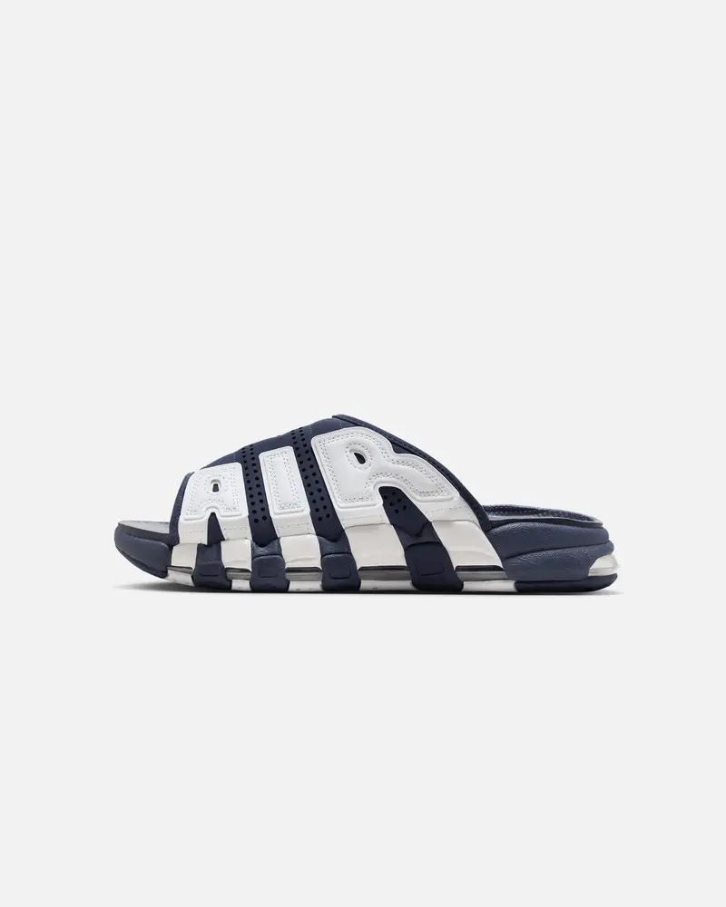 Nike Air More Uptempo Slides Midnight Navy 1