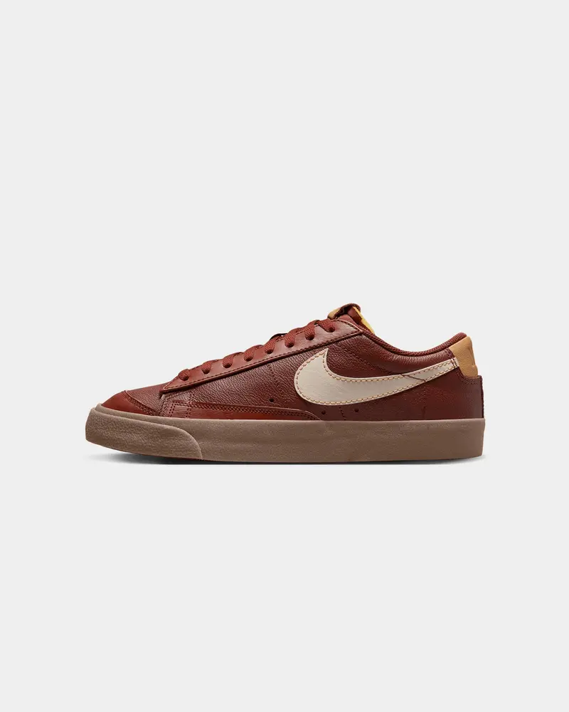 Nike Blazer Low '77 Emb "Inspected By Swoosh" Oxen Brown/Pearl White-Elemental Gold 1