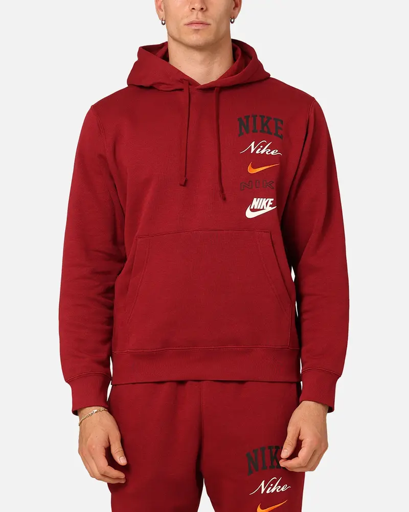 Nike Club Fleece Pullover Hoodie Team Red/Sail 1