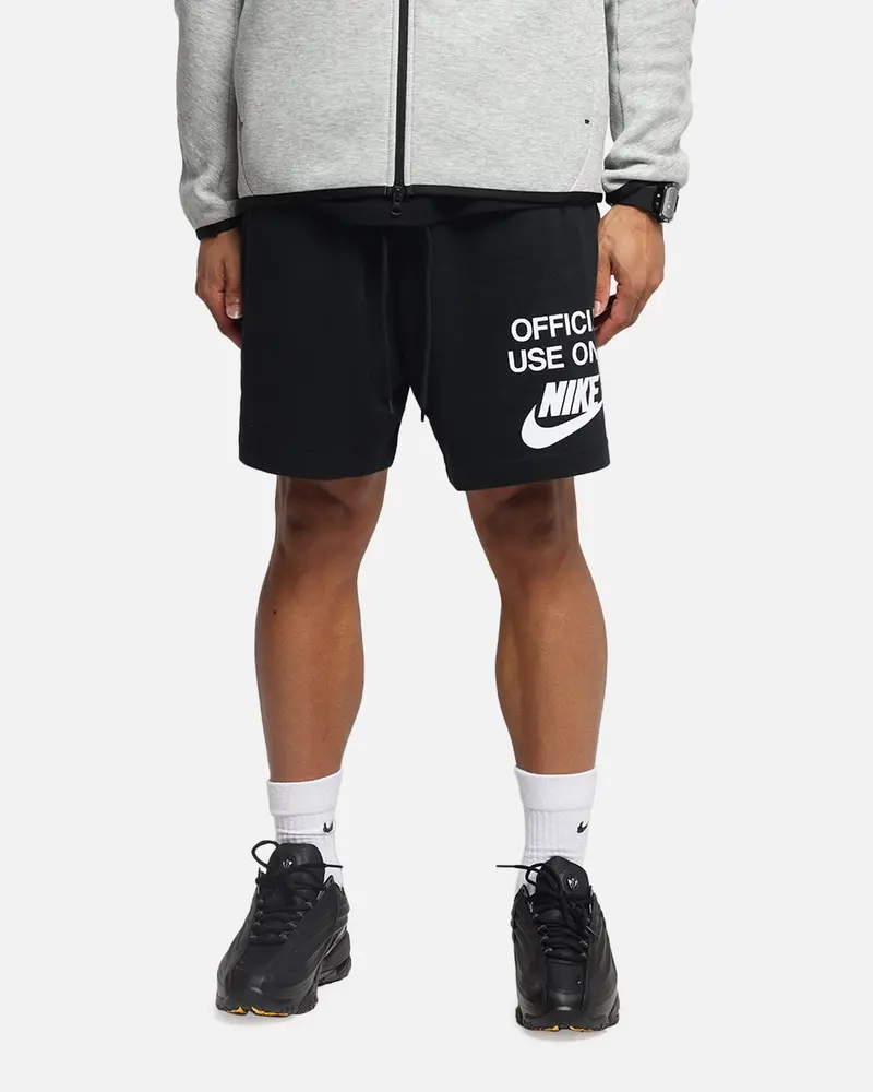 Nike Club Knit Shorts Black/Black/White 1