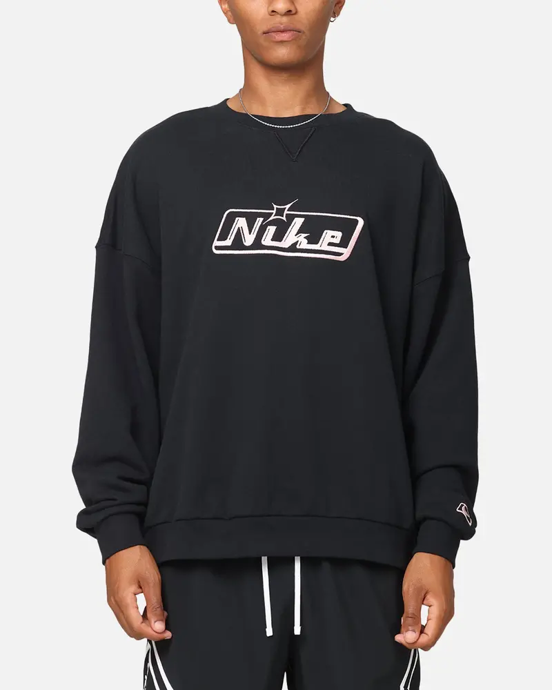 Nike Club Oversized Crewneck Sweatshirt Black/Pink 1