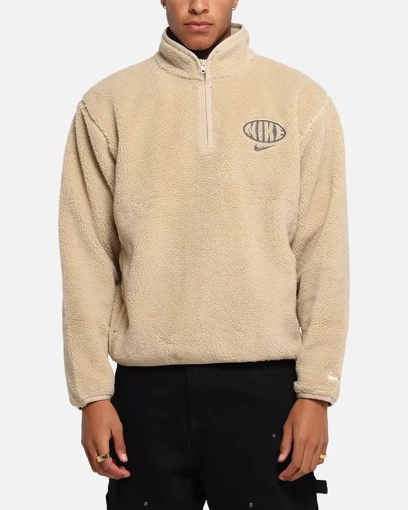 Nike Club Sustainable Winterized Half Zip Top Grain/Medium Ash Grey 1