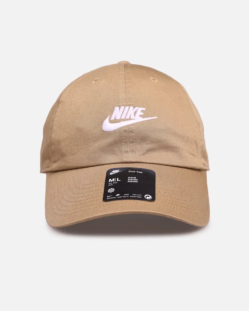 Nike Club Unstructured Futura Wash Cap Beige/White 1
