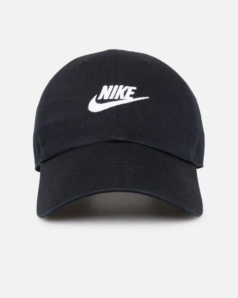 Nike Club Unstructured Futura Wash Cap Black/White 1