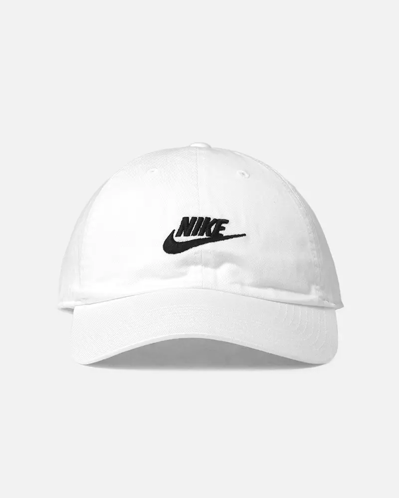 Nike Club Unstructured Futura Wash Cap White/Black 1