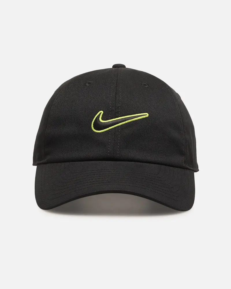 Nike Club Unstructured Swoosh Strapback Cap Black/Green 1