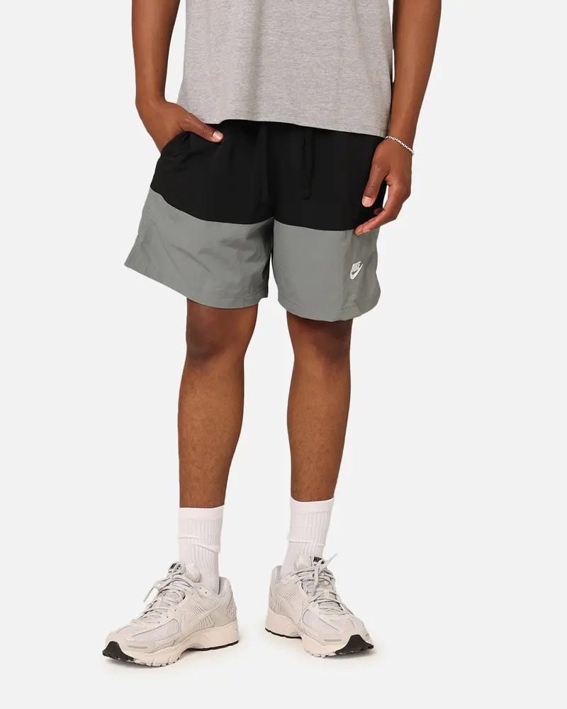 Nike Club+ Woven Colour-Blocked Shorts Black/Smoke Grey 1