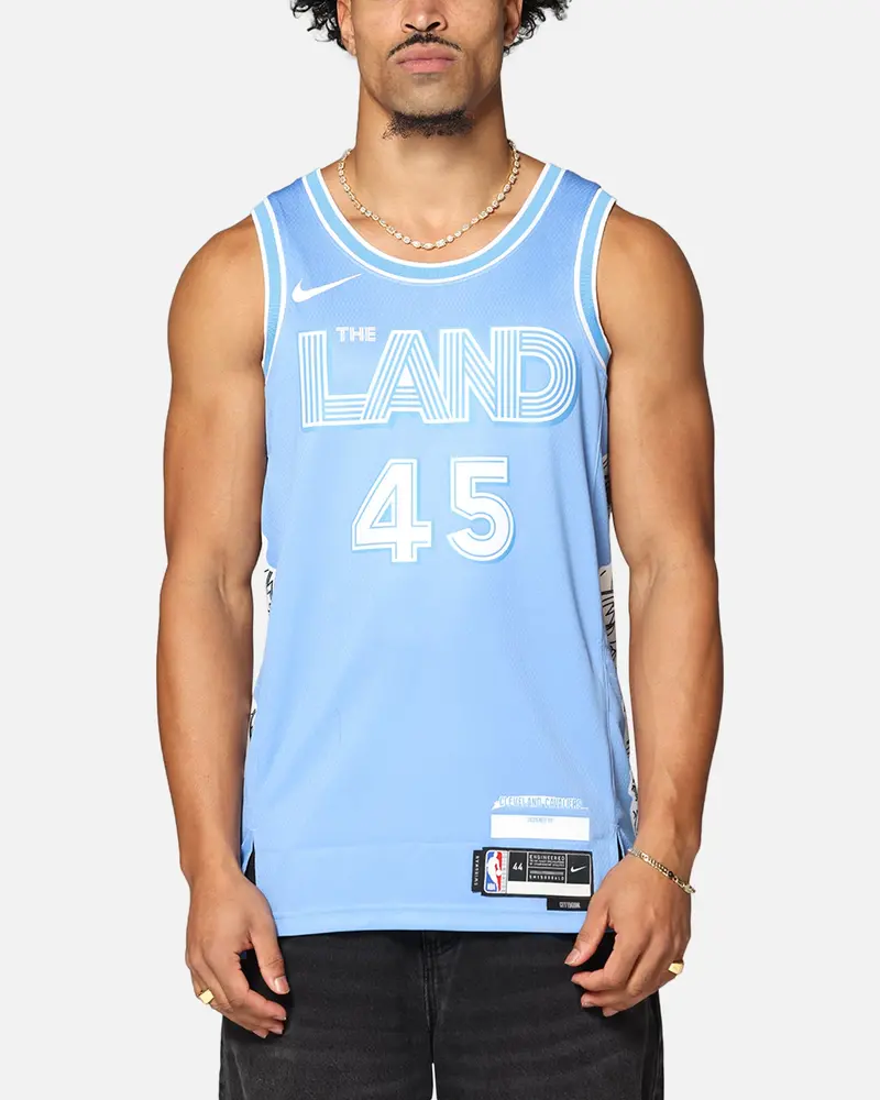 Nike Donovan Mitchell Cleveland Cavaliers #45 City Edition 2024/25 Nike Dri-Fit Nba Swingman Jersey Valor Blue 1