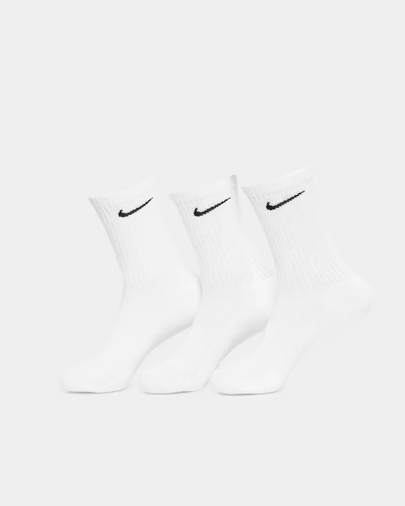 Nike Everyday Cotton Cushioned Crew Socks 3 Pack White 1
