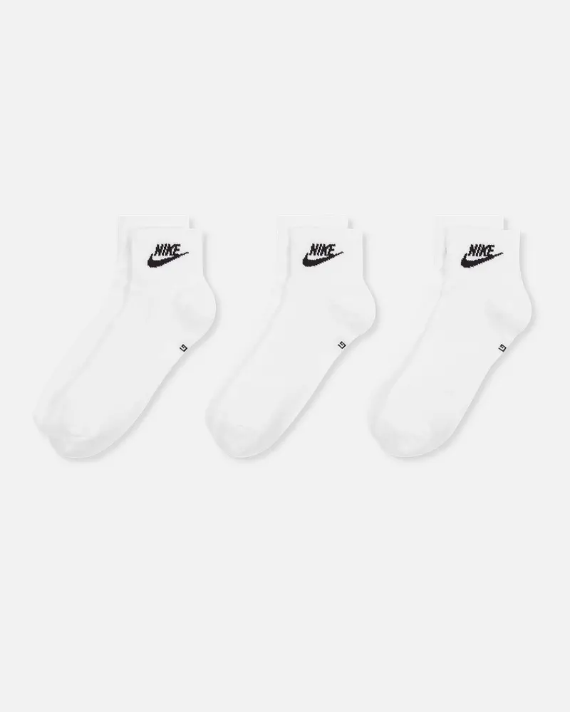 Nike Everyday Essential Ankle Socks 3 Pack White/Black 1