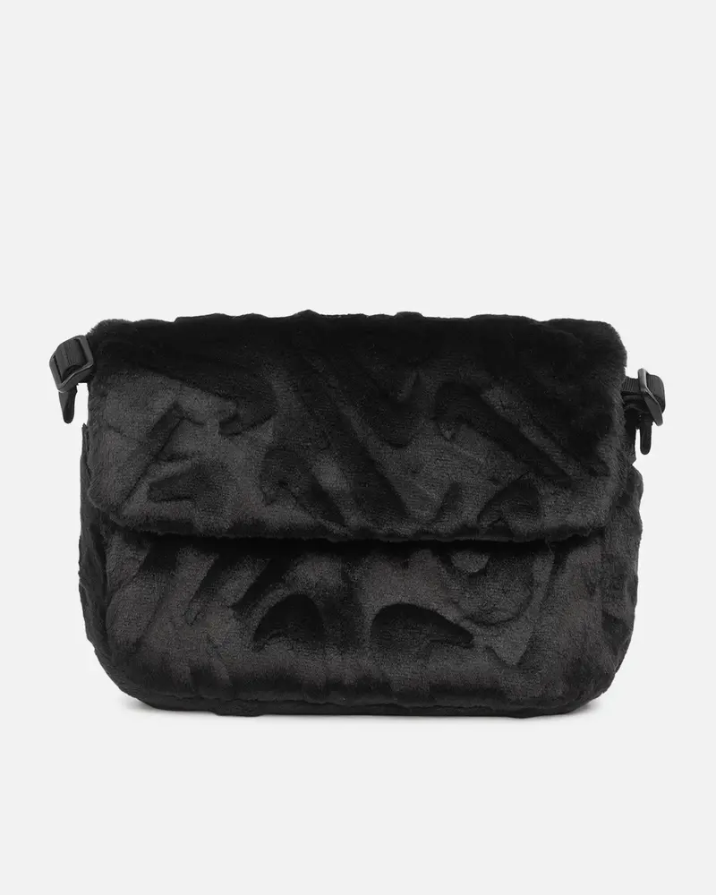Nike Faux Fur Crossbody Bag (1L) Black/Black 1